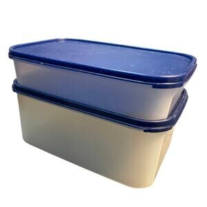 Tupperware Modular Mates Rectangular Lot 18 & 8.5 Cup Containers Stack 1608 1610